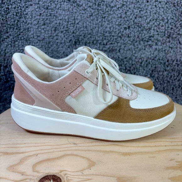 Kizik Brisbane Hands Free Sneakers Womens Size 6 Suede Amberlight Low Top Shoes - Picture 3 of 8